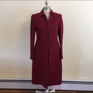 J Crew women’s wool coat deep red size 2
